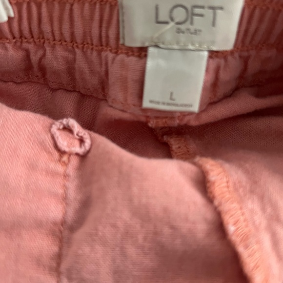 LOFT High Waist Pink Shorts with Pom-Pom Detail - Picture 5 of 6